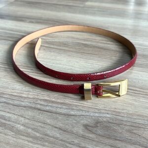 Vintage red snakeskin belt
